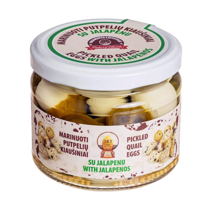 Pickled quail eggs with jalapenos