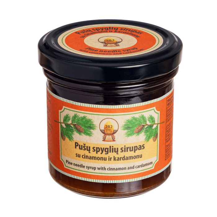 Pine needle syrup with cinnamon and cardamom